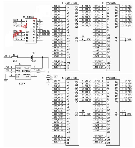 信息存儲器模塊的電路圖